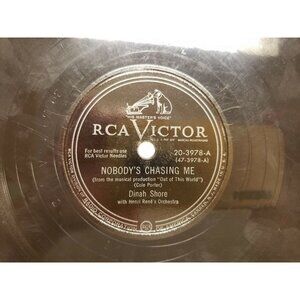 78RPM Dinah Shore - Nobody's Chasing Me - My Heart Cries for You (R183)